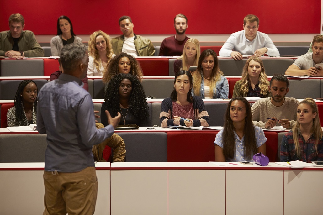 Professor lecturing a class