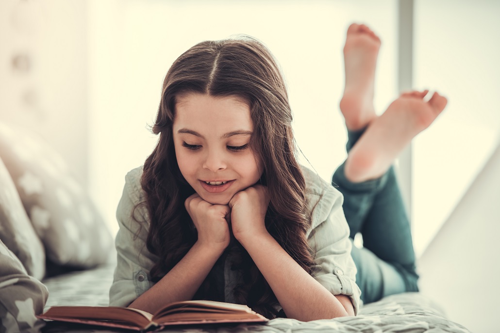 Young girl reading