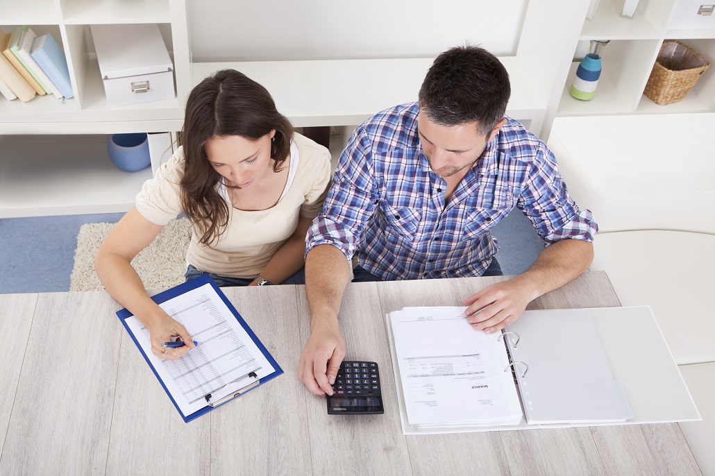 Family reviewing interest rate