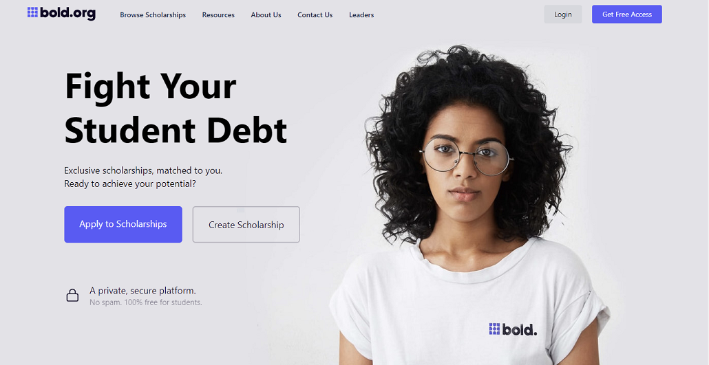 Bold.org homepage 