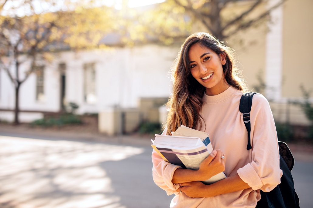 A student on campus 