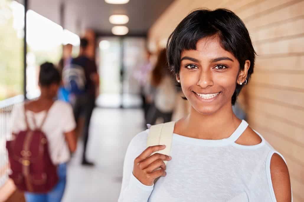 Student in hallway