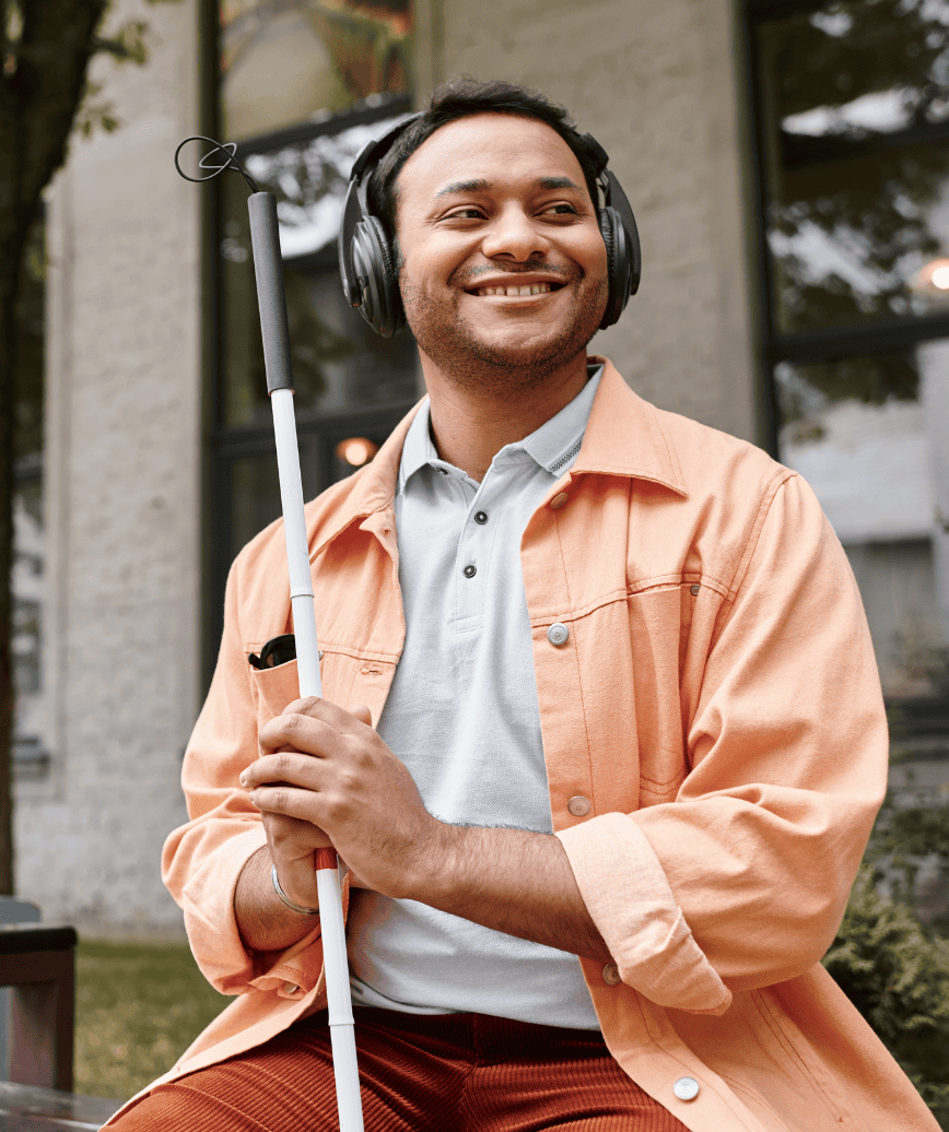 Man with cane