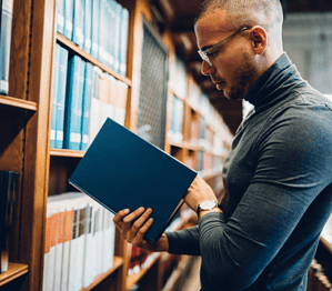 Man reading a book